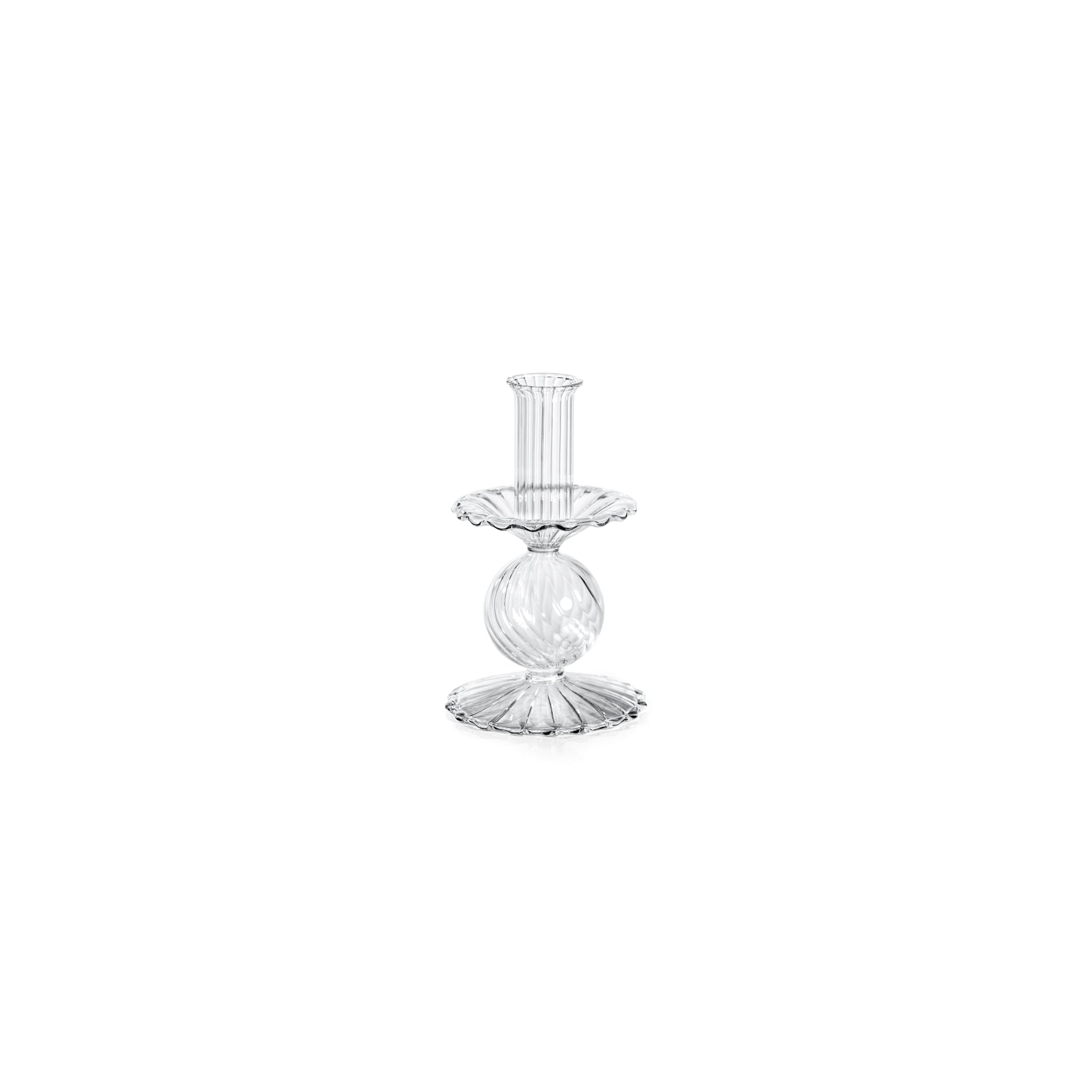 San Marco Swirl Glass Taper Holder - S
