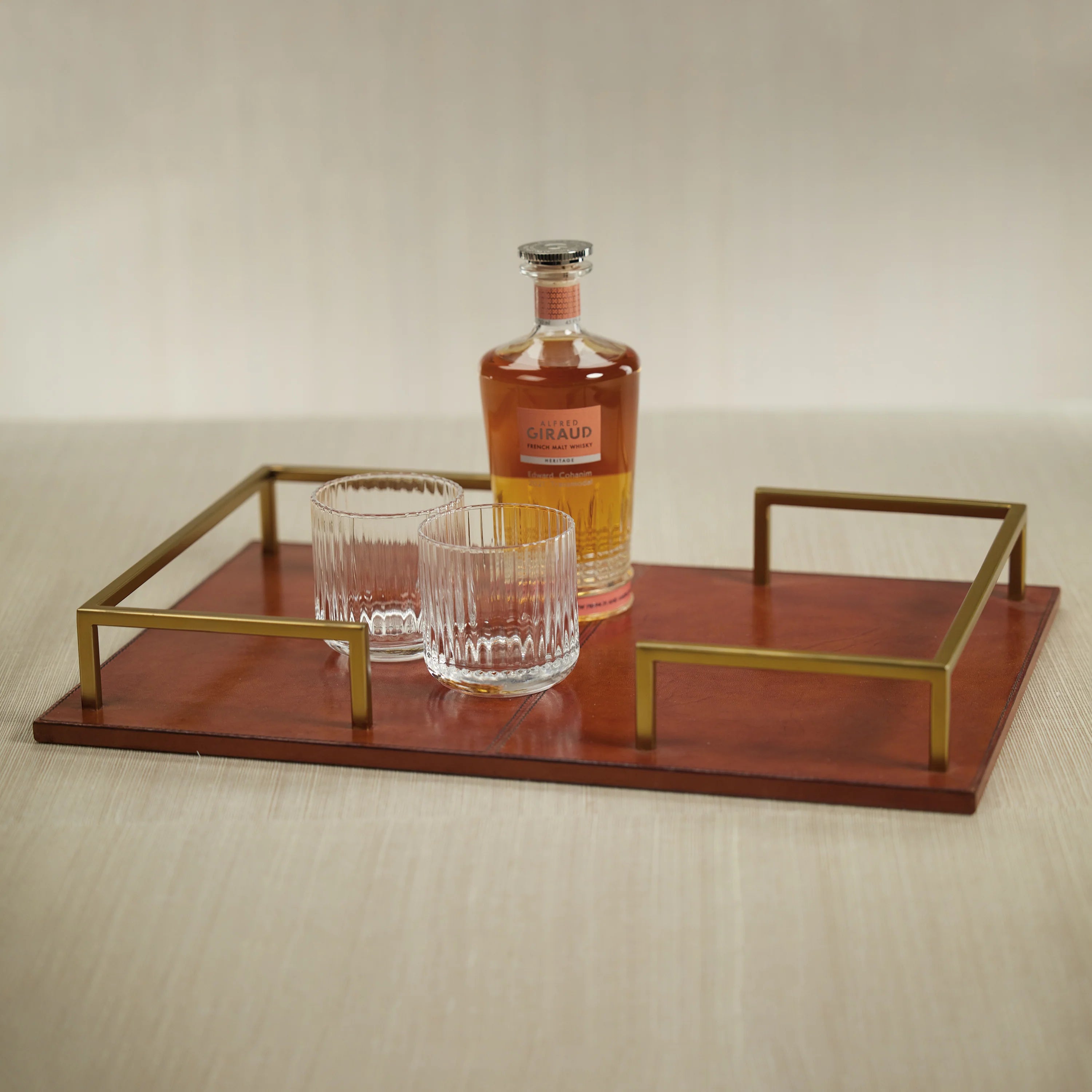 Connaught Leather Bar Tray