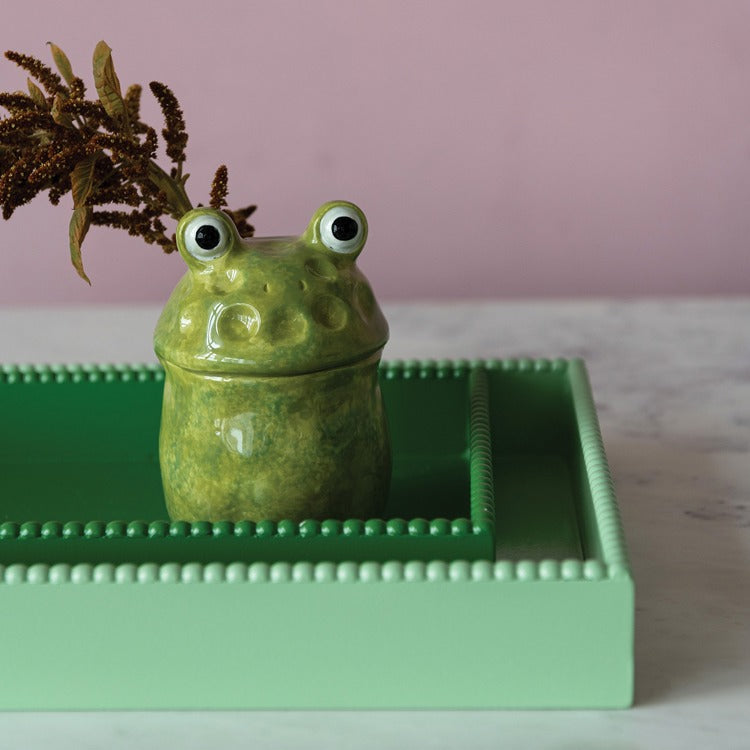 Green Hobnail Tray