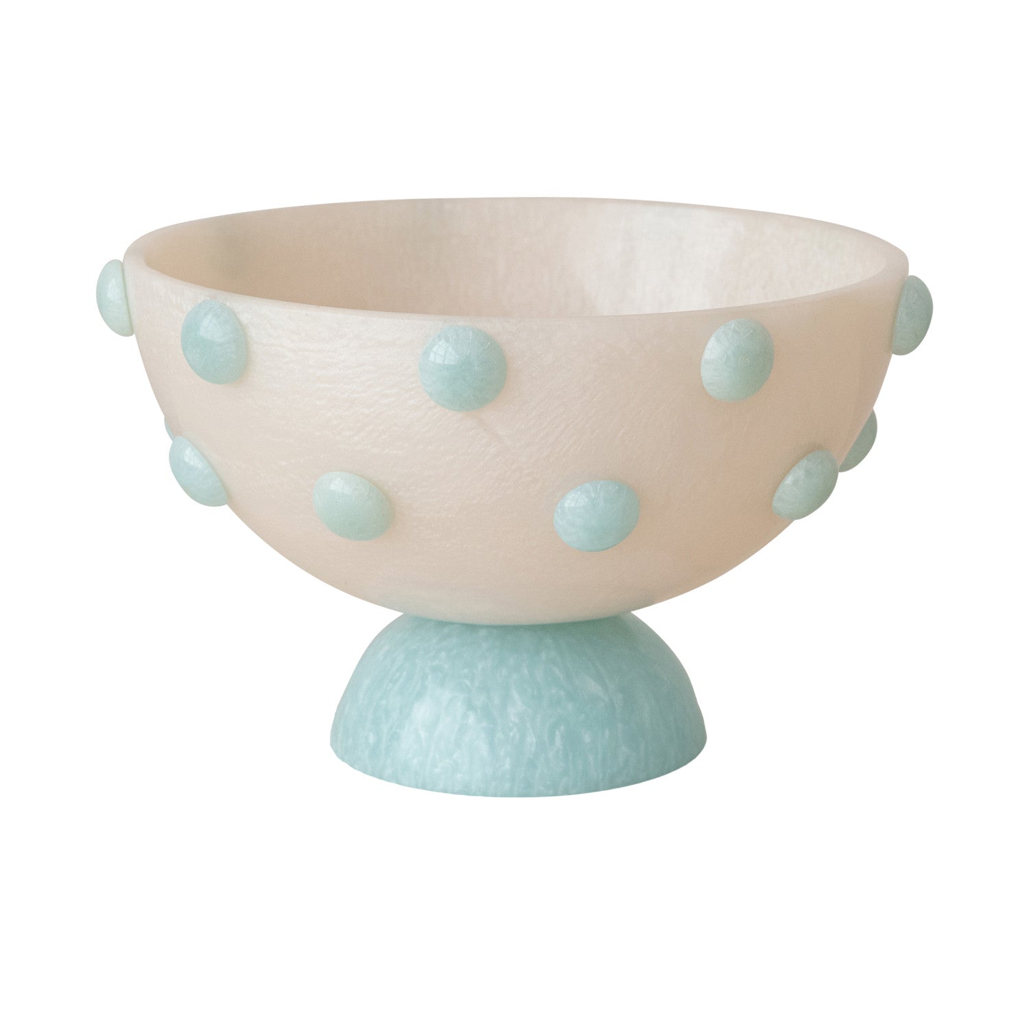 Marbled Rising Hobnail Footed Bowl