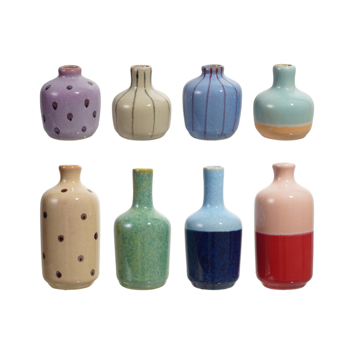 Reactive Glaze Stoneware Bud Vase