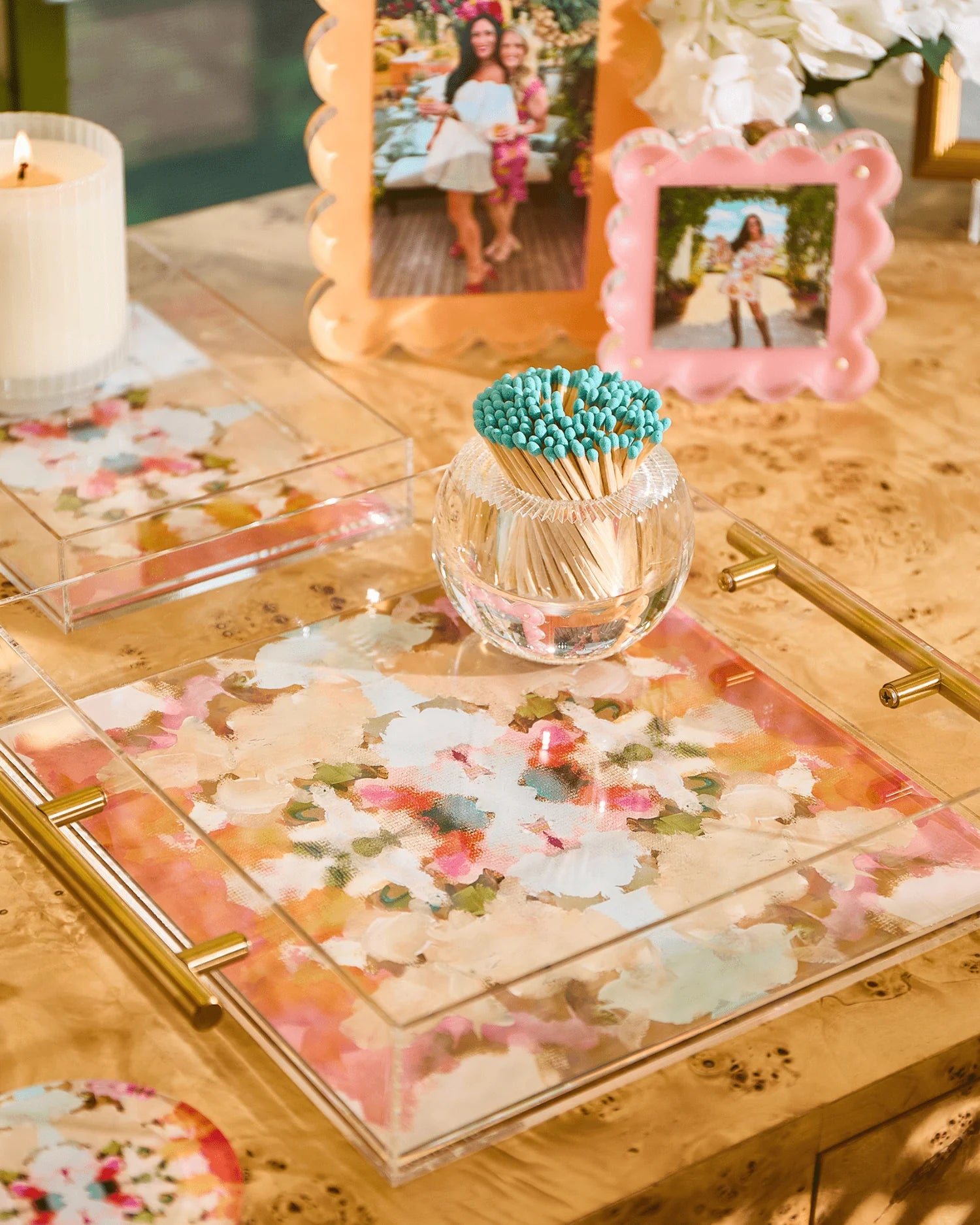 Amber Fresco Large Tray