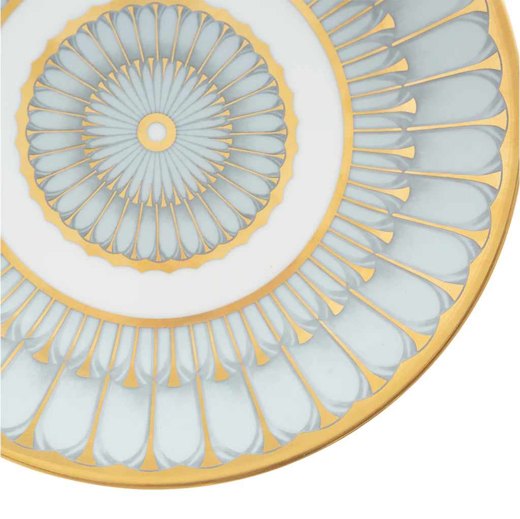 Deschoulieres Arcades Grey and Gold Bread and Butter Plate