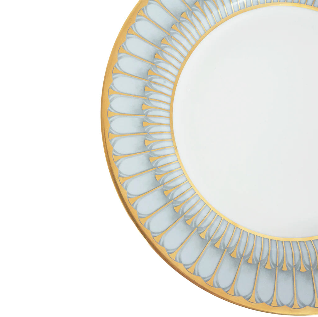 Arcades Grey and Gold Dessert Plate