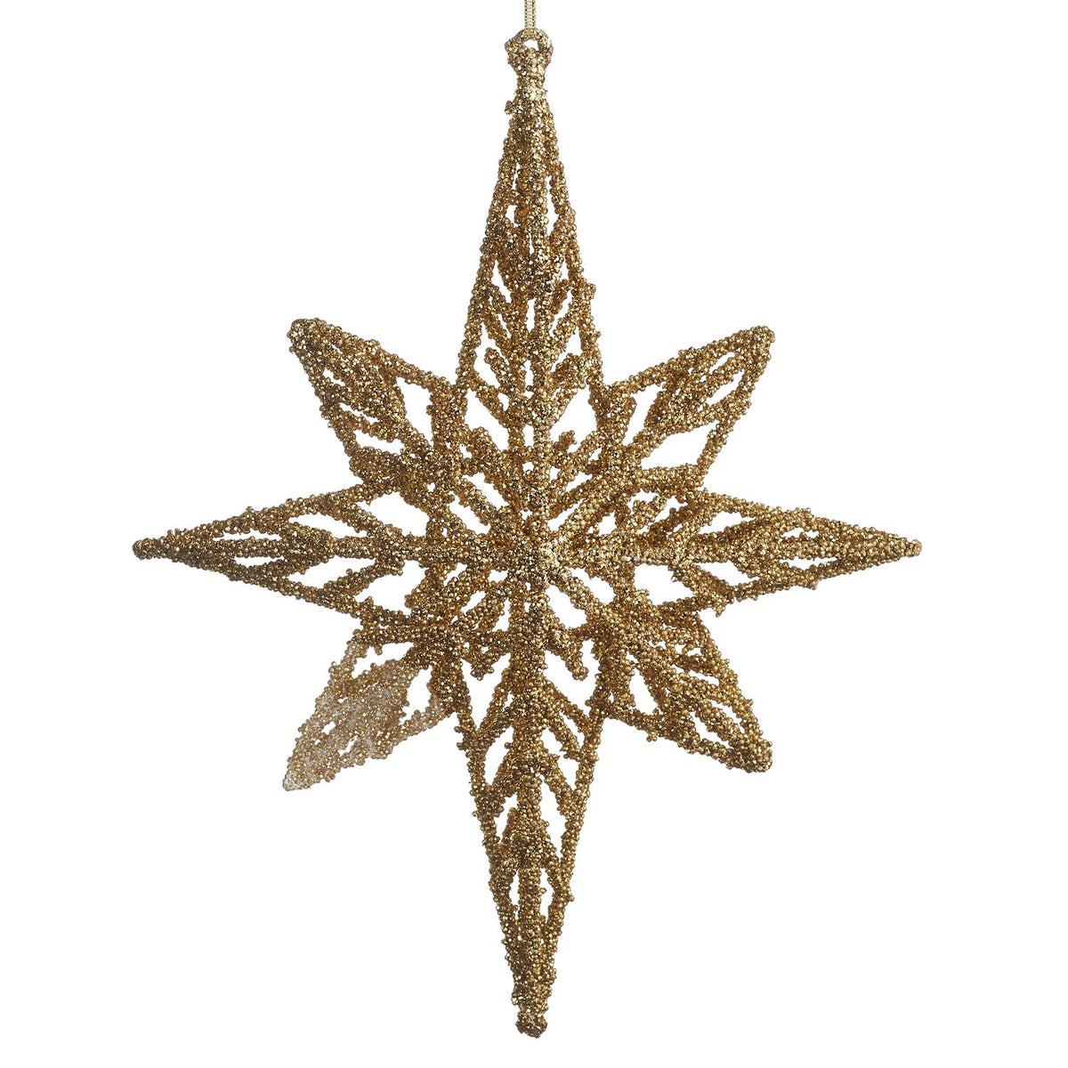 Gold Glitter Star Ornament