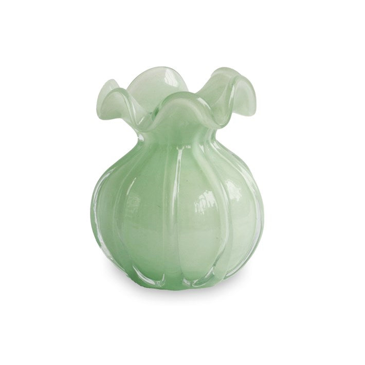 GLASS Vento Medium Round Bud Vase (Jade)