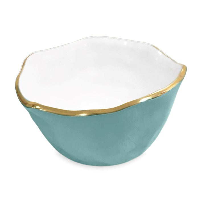ENCANTO Osaka Small Bowl (Turquoise and White)