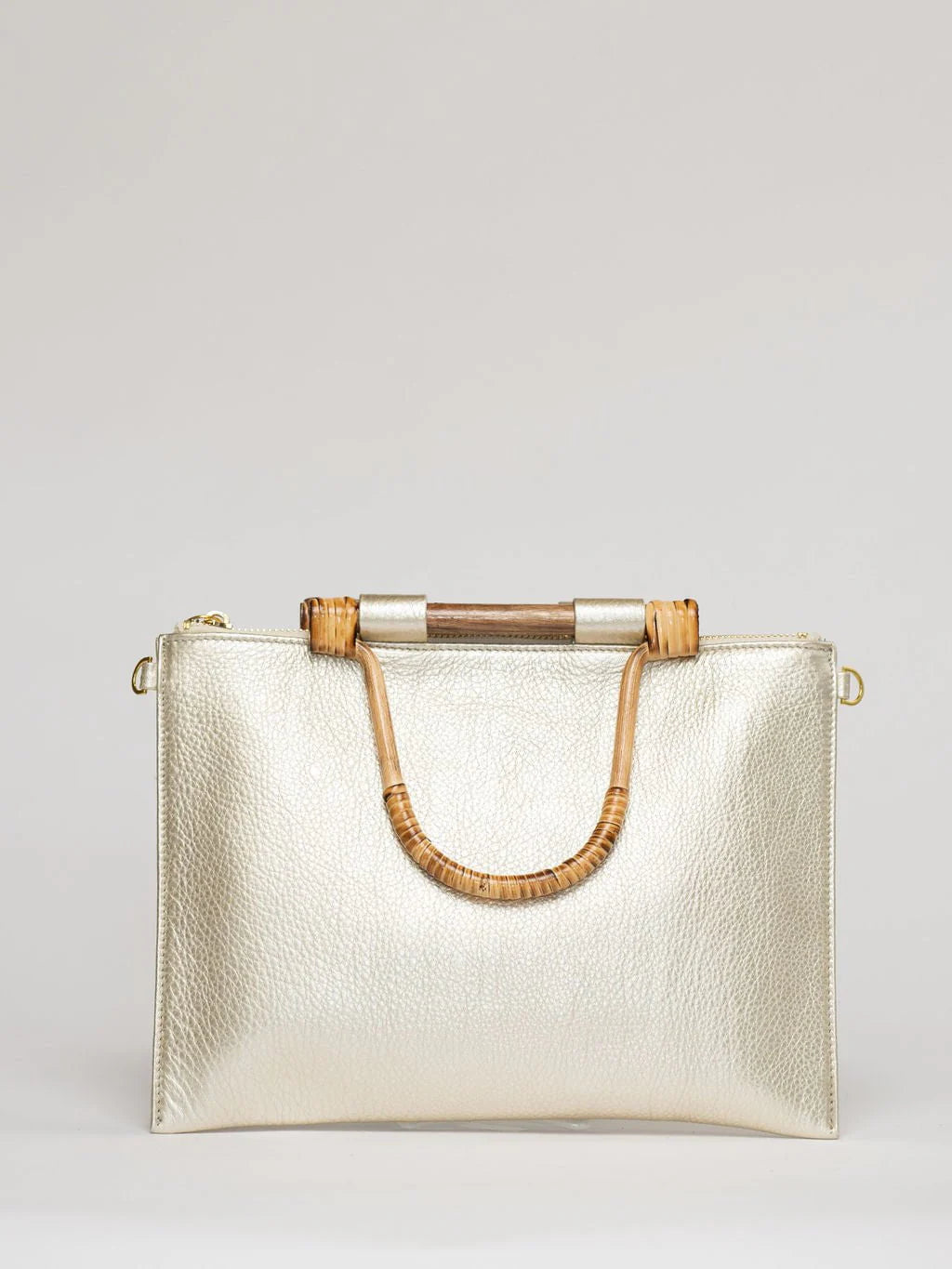 The Bamboo Clutch + Crossbody | Champagne