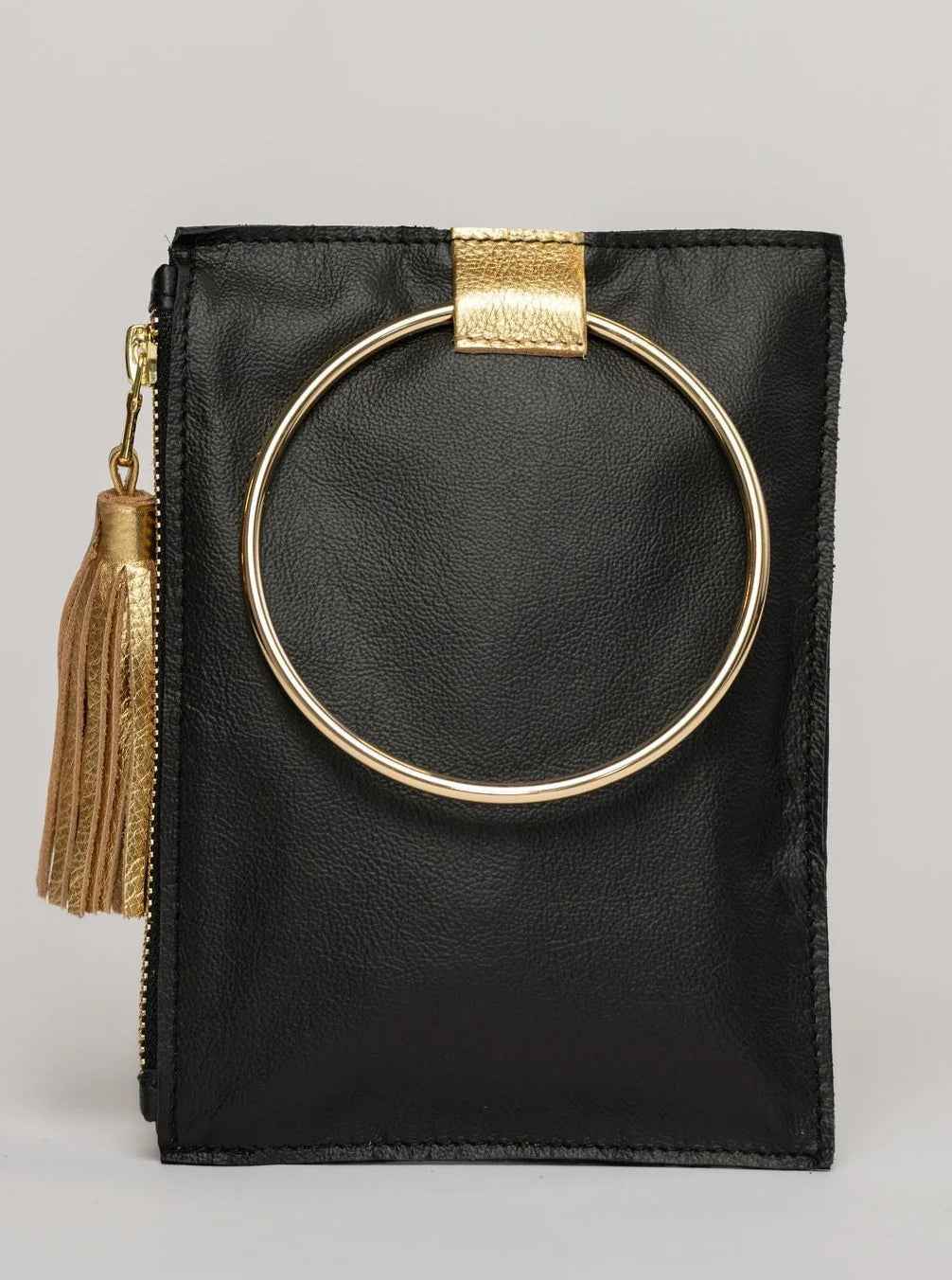 The Metal Ring Wristlet | Black
