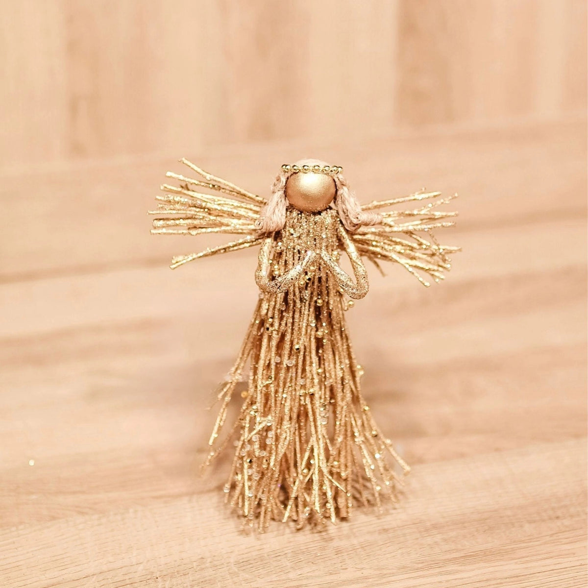 Twig Angel with Mini Pearls Ornament