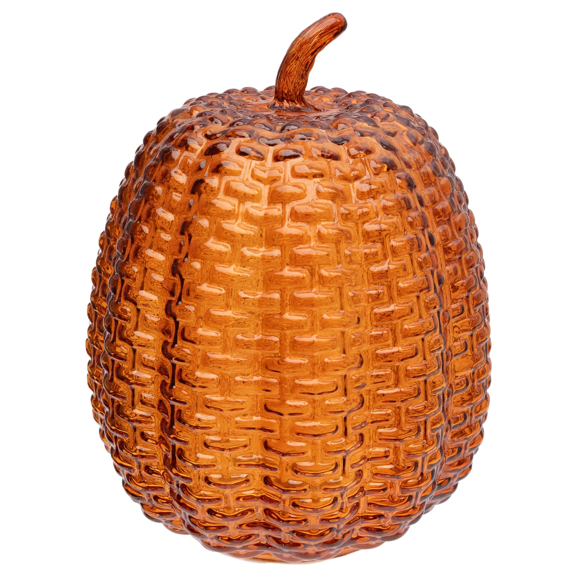 Textured Glass Pumpkin