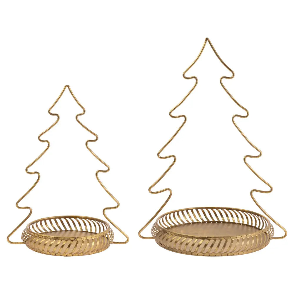 Gold Metal Tree Tray