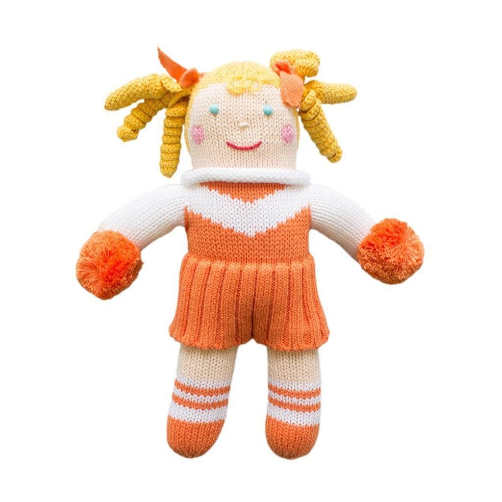 Small Cheerleader Doll - Orange/White