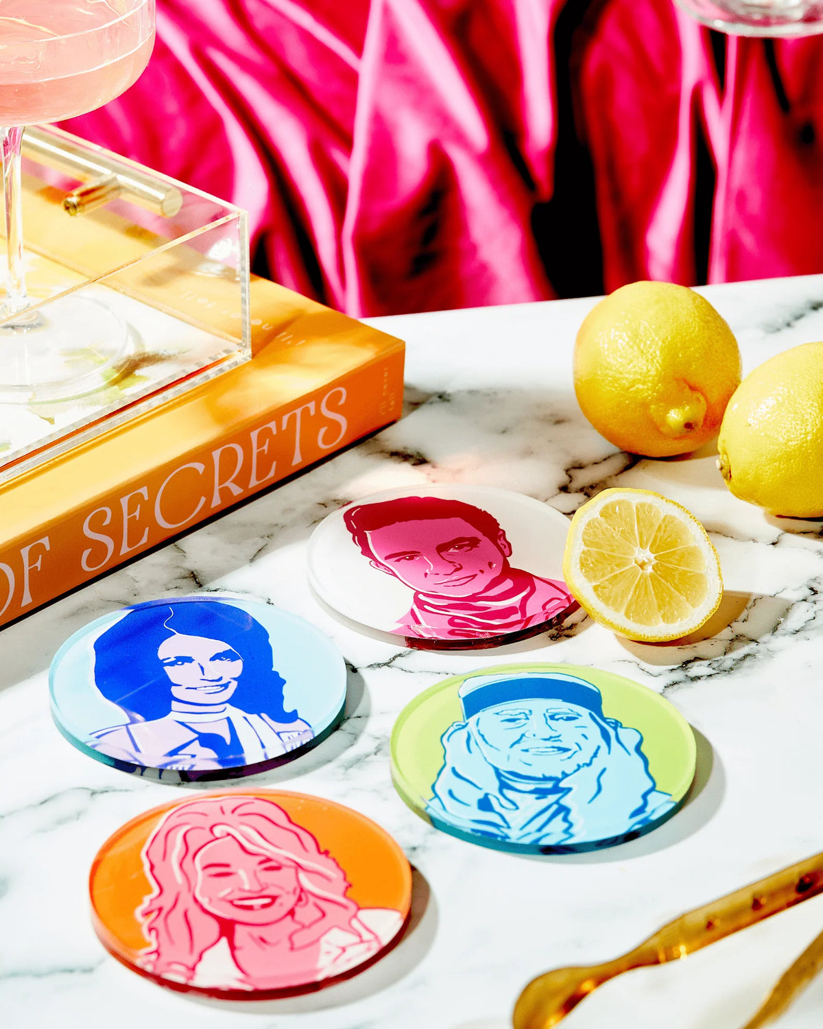 Country Legends | Set of 4 Acrylic Coasters