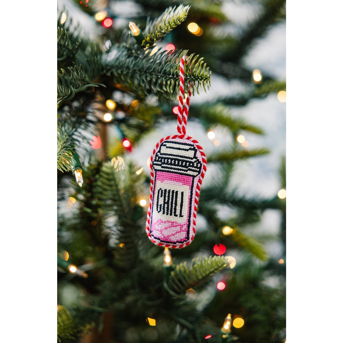 Chill Pill Needlepoint Ornament
