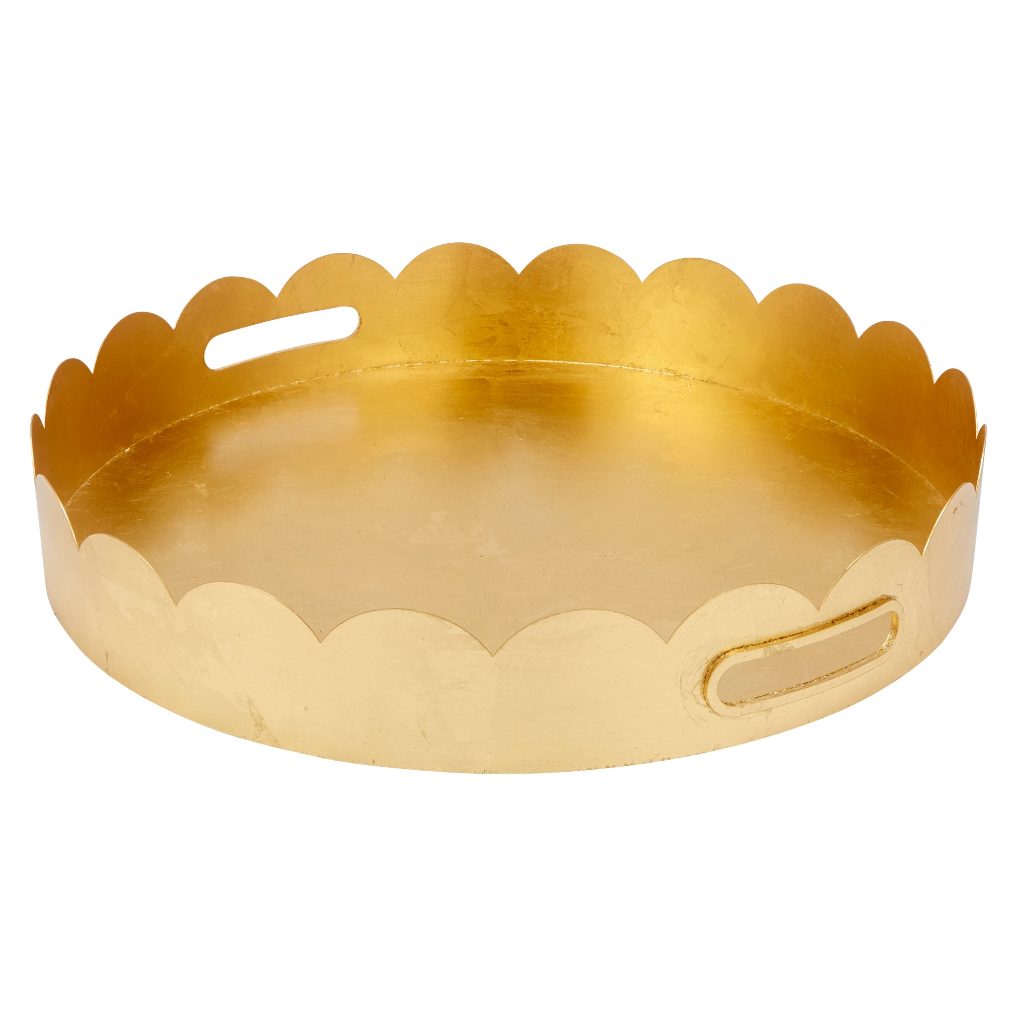 Gold Leaf Eloise Scalloped Metal Tray