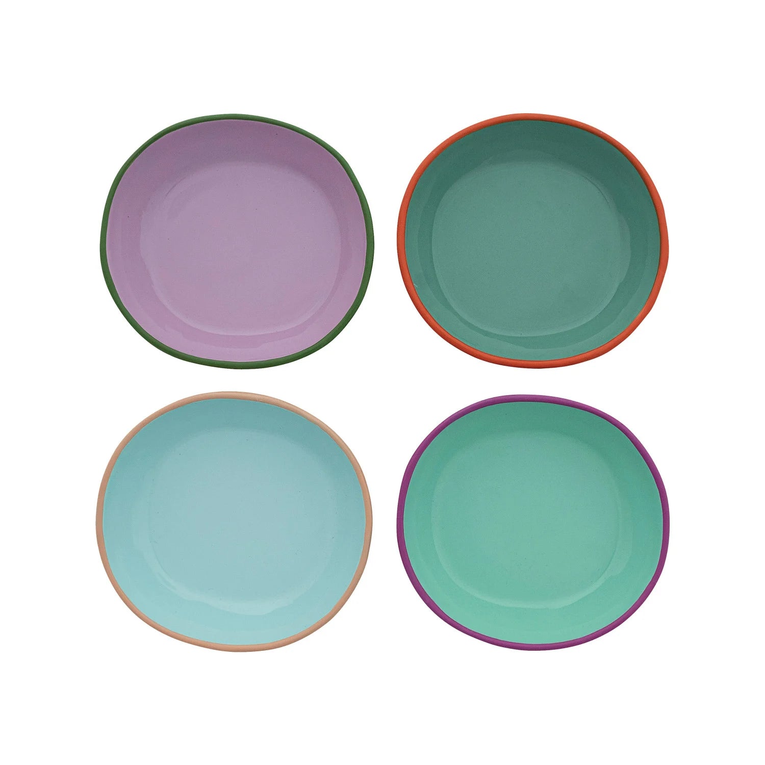 Enameled Dish with Colored Edge