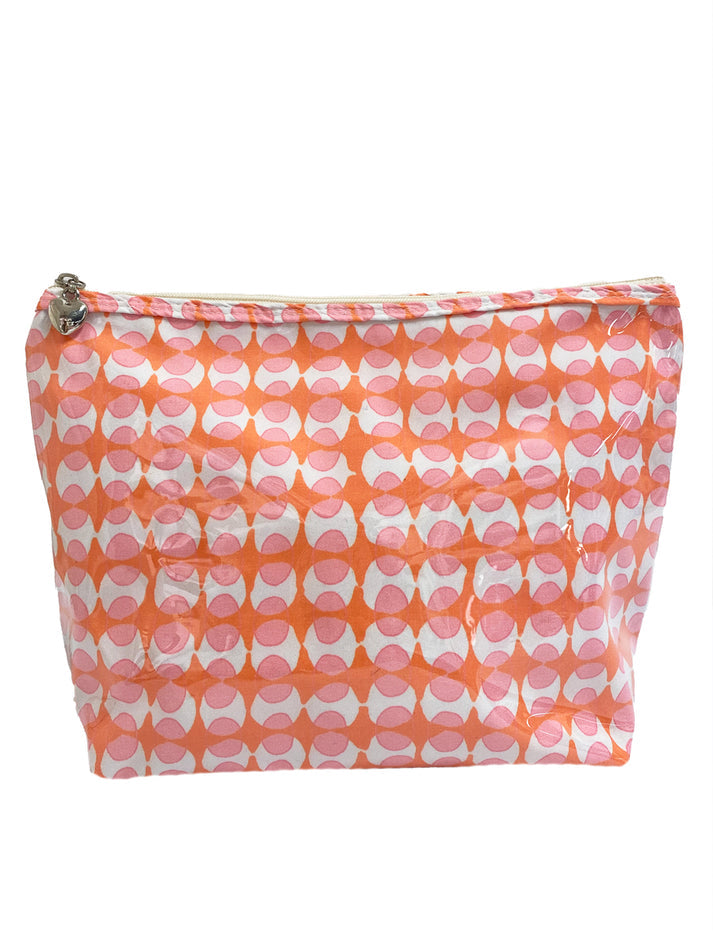 M Cutouts Pink/Coral Cosmetic Bag