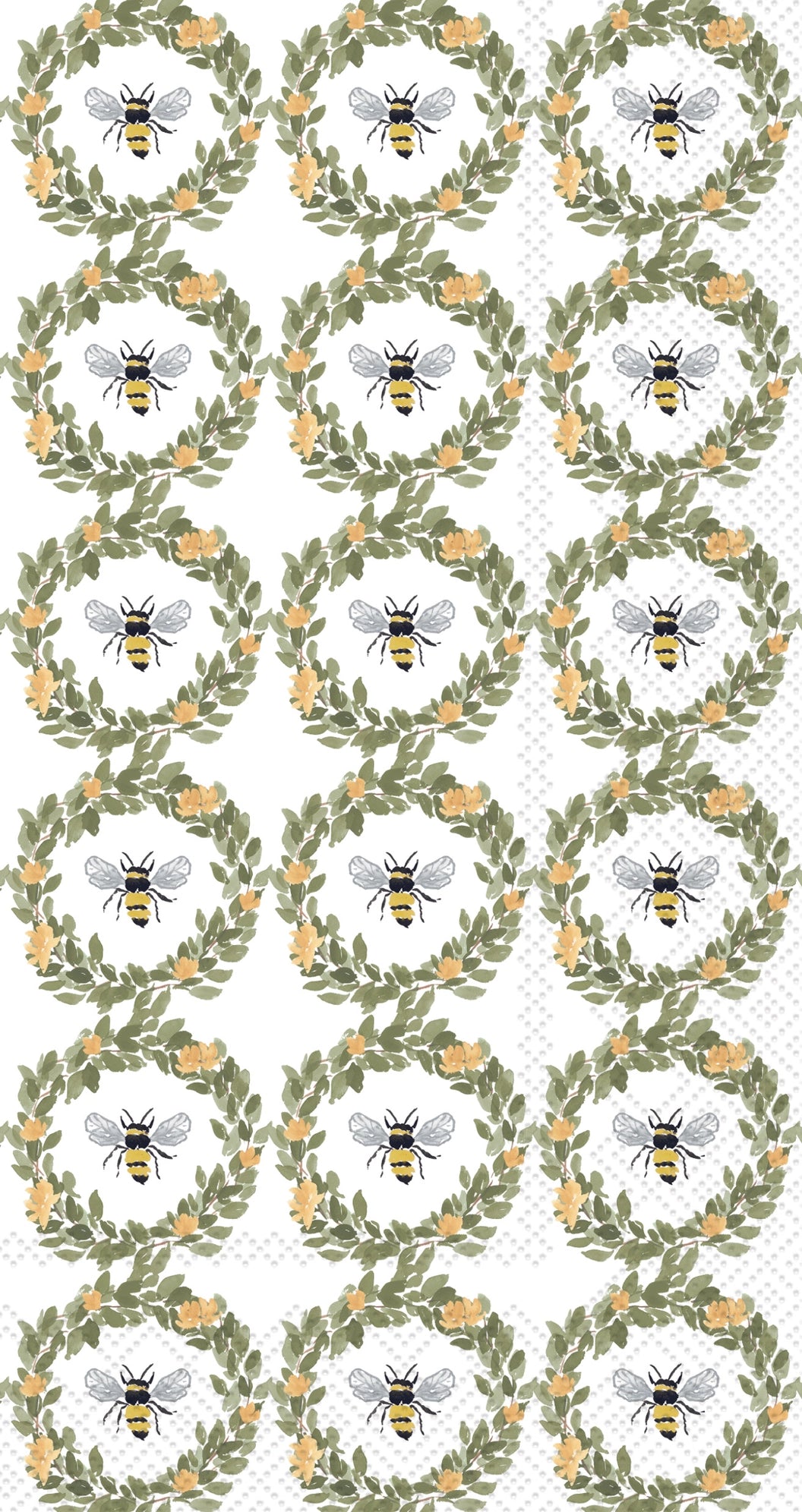Bee Wreath Pattern Paper Guest Towel