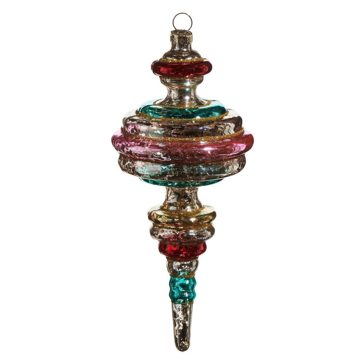 Multicolor Vintage Finial Ornament