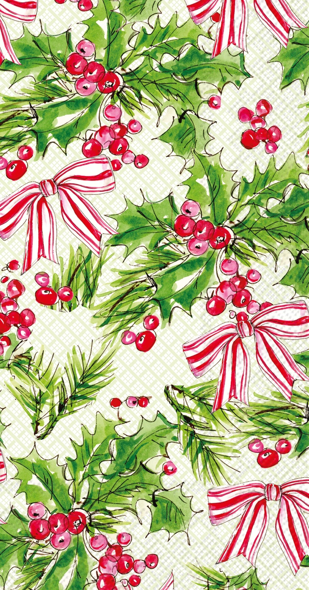 Pink Holly Bows Napkins