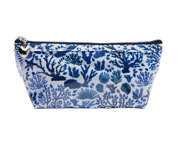 XS Seashells Blue Cosmetic Bag