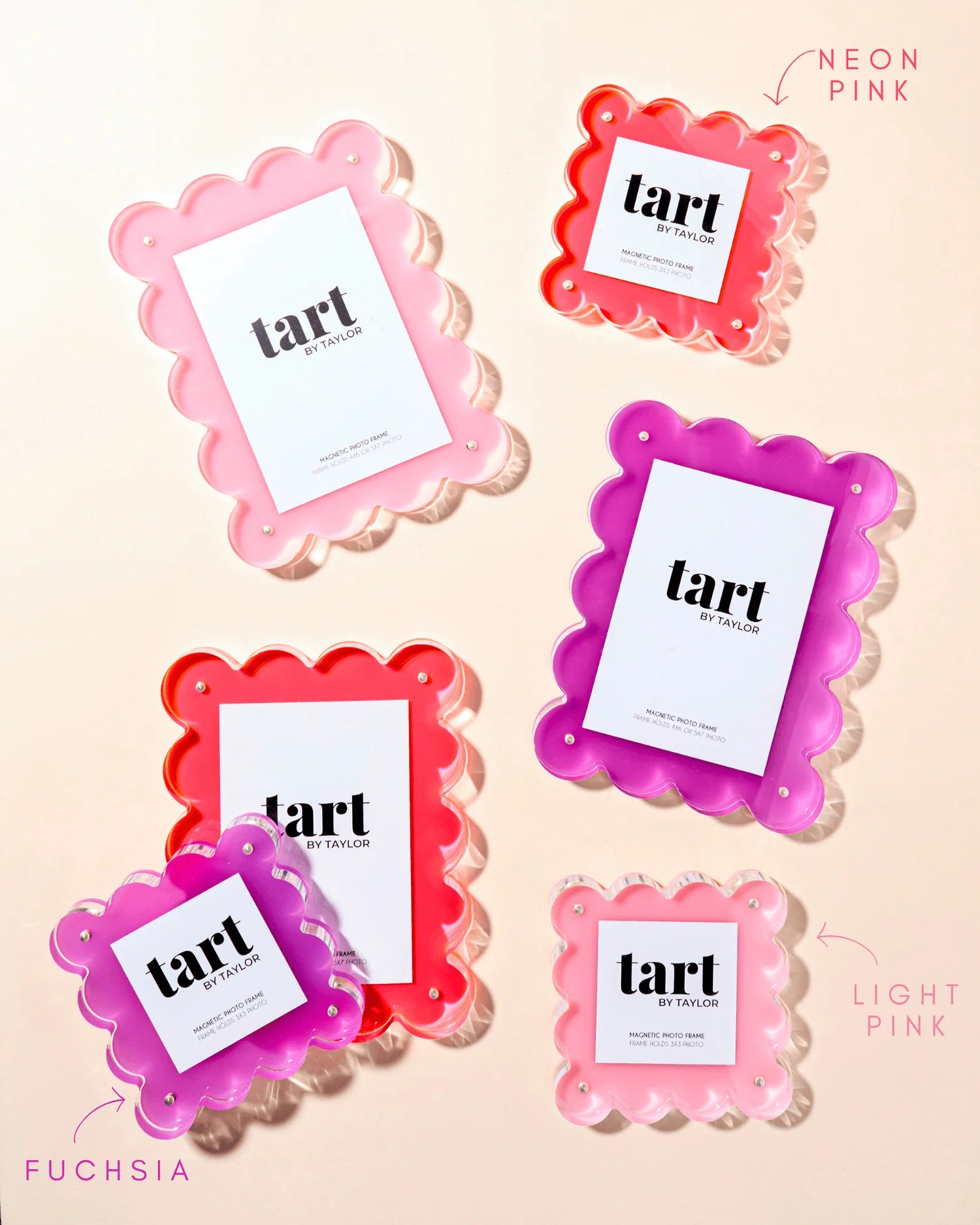 Fuchsia Mini Acrylic Picture Frame
