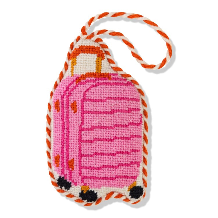 Suitcase Needlepoint Ornament
