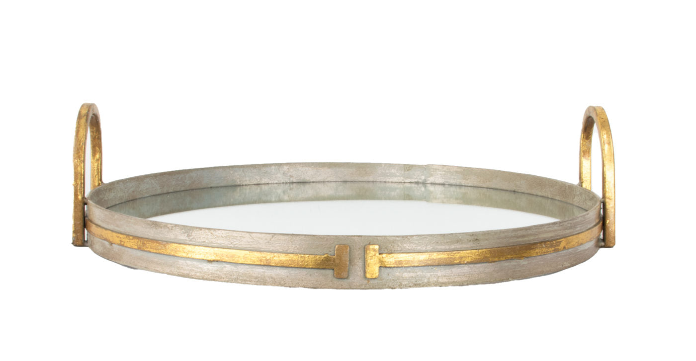 Champagne and Gold Mirrored Tray