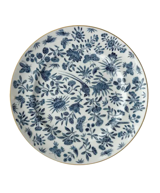 Sacred Bird & Butterfly Dinner Plate - Blue