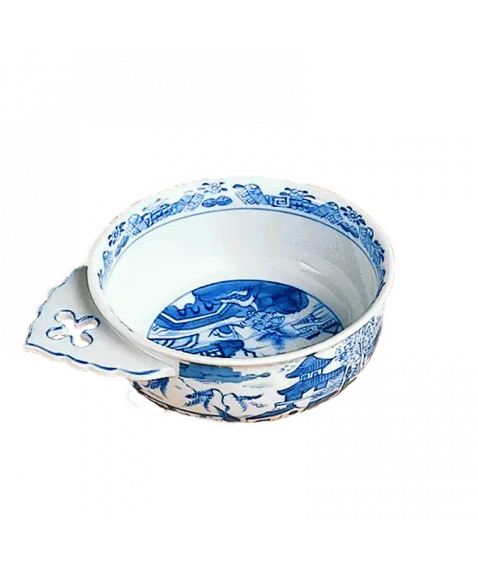 Blue Canton Porringer