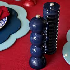 Navy Twister Salt and Pepper Mill