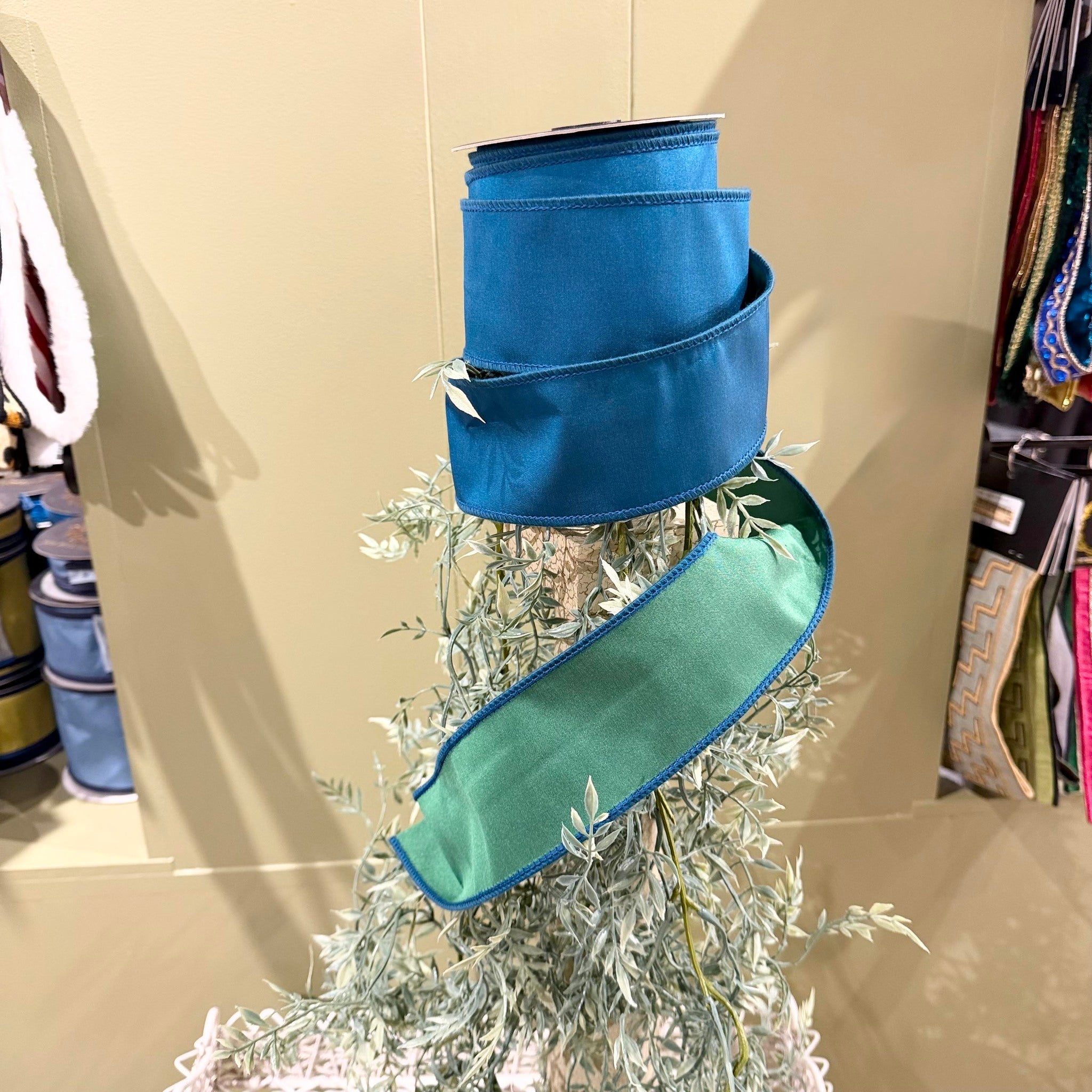 Taffeta DBL Fused Blue Ribbon