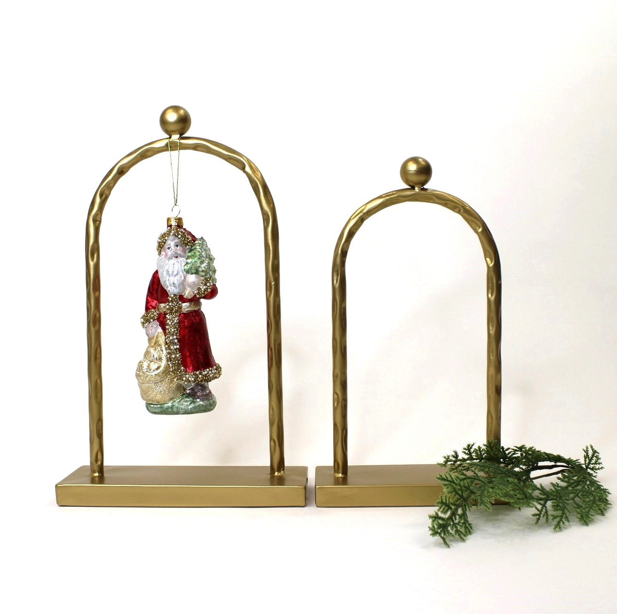 Gold Arched Metal Ornament Display