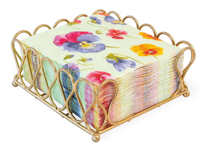 Gold Ribbon Cocktail Napkin Holder