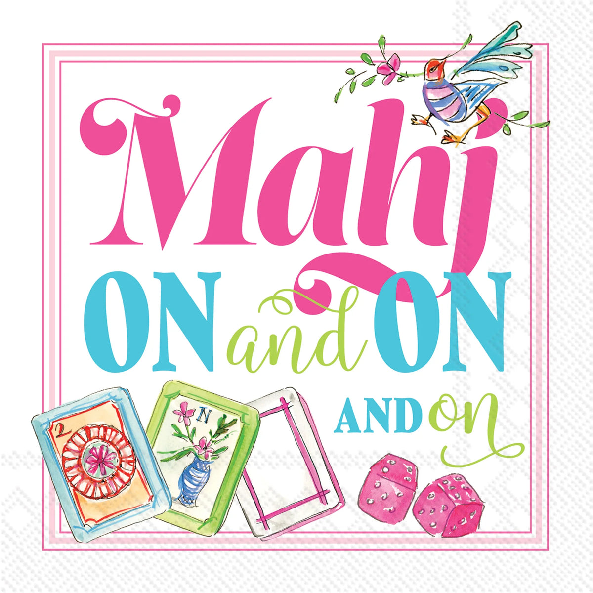 Mahj On And On Cocktail Napkin