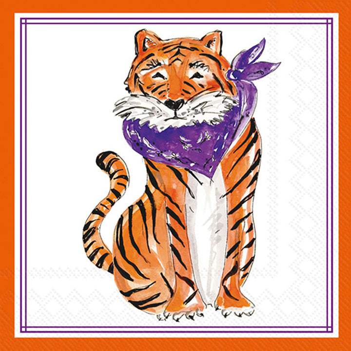 Hometown Pride Purple Tiger Cocktail Napkins