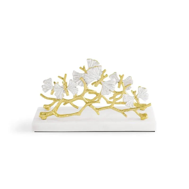 Butterfly Gingko Gold Vertical Napkin Holder