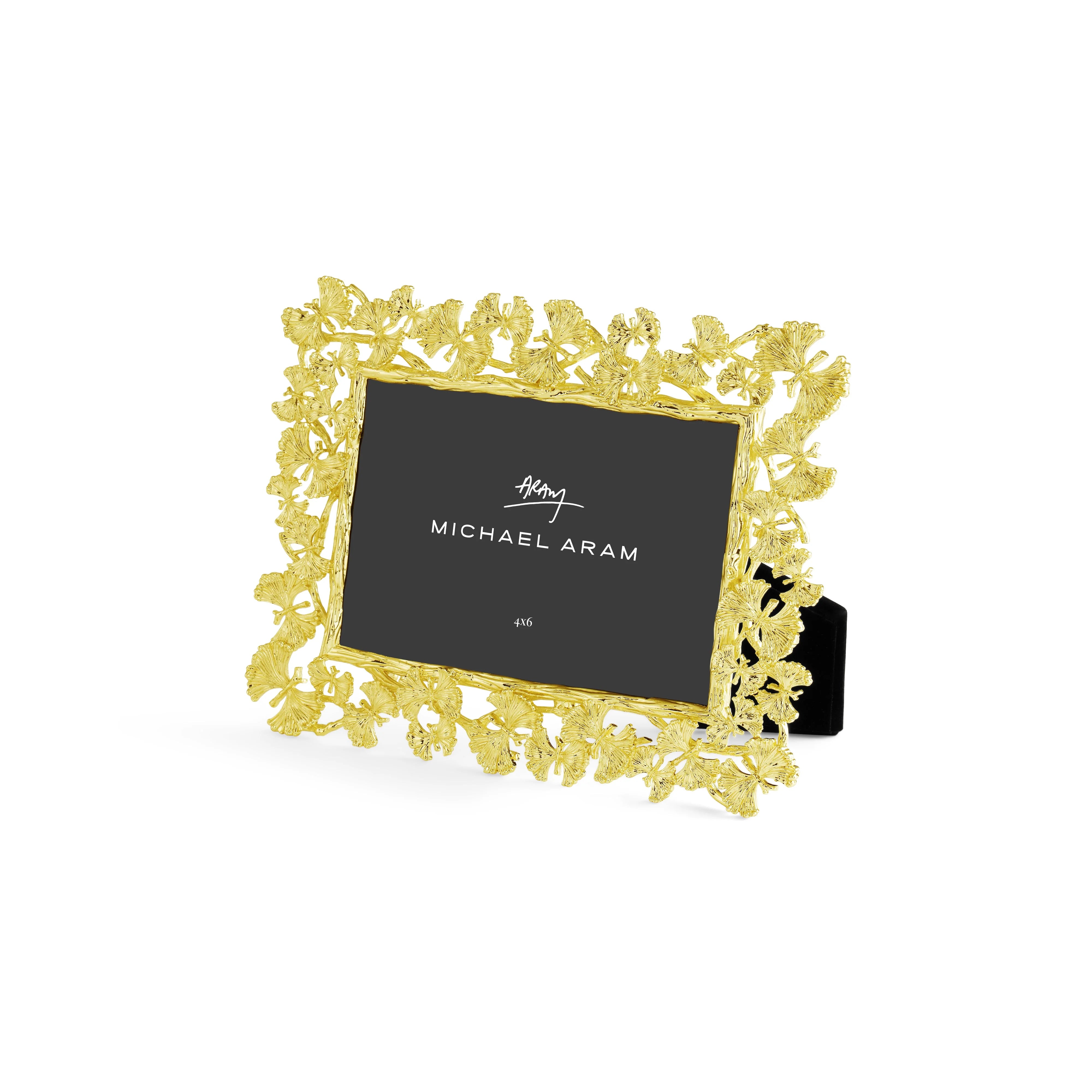 Butterfly Ginkgo Gold Sculpted Frame 4x6