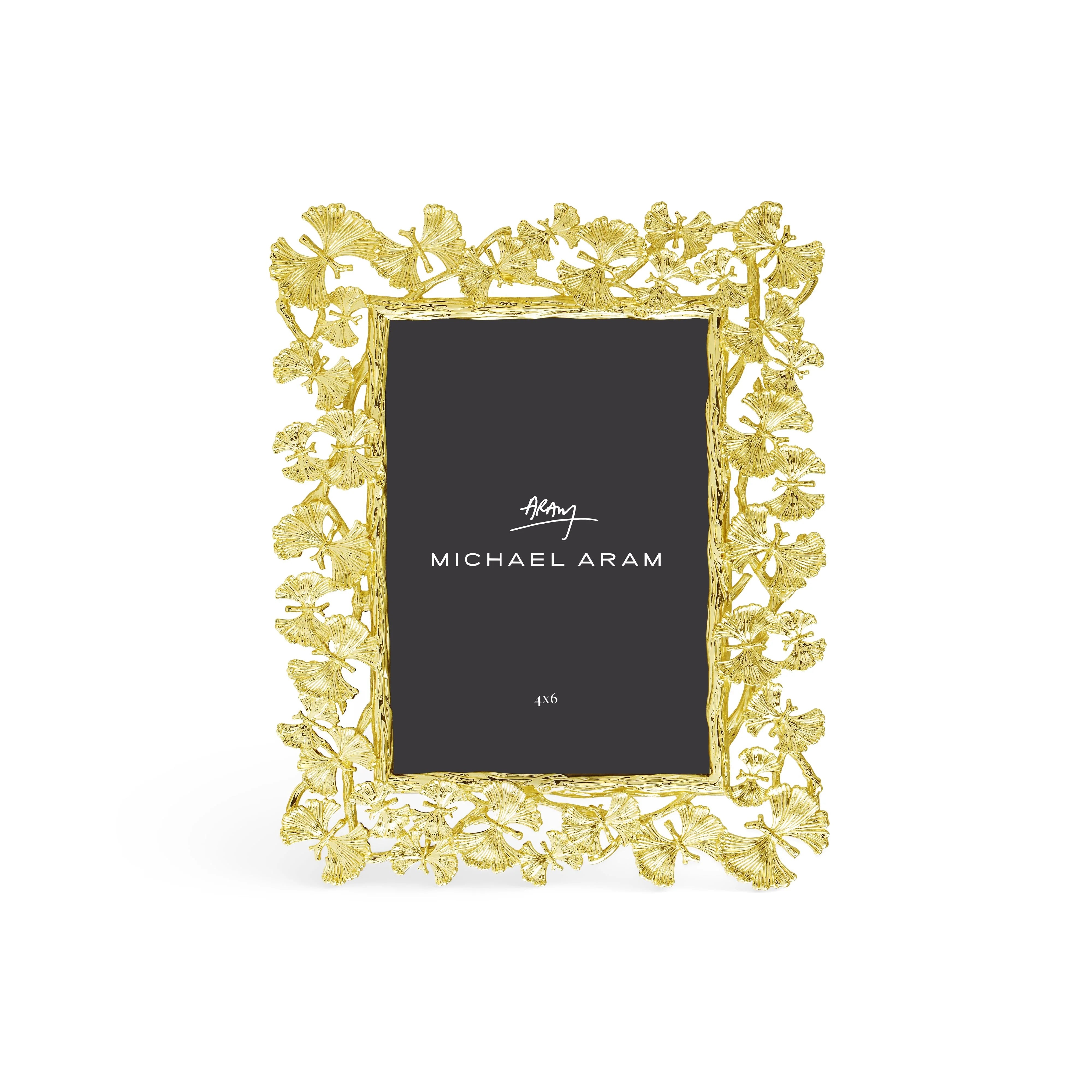 Butterfly Ginkgo Gold Sculpted Frame 4x6