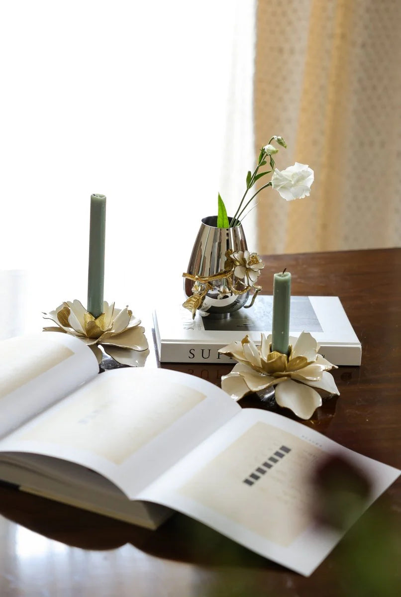 Gardenia Candleholders | Set of 2