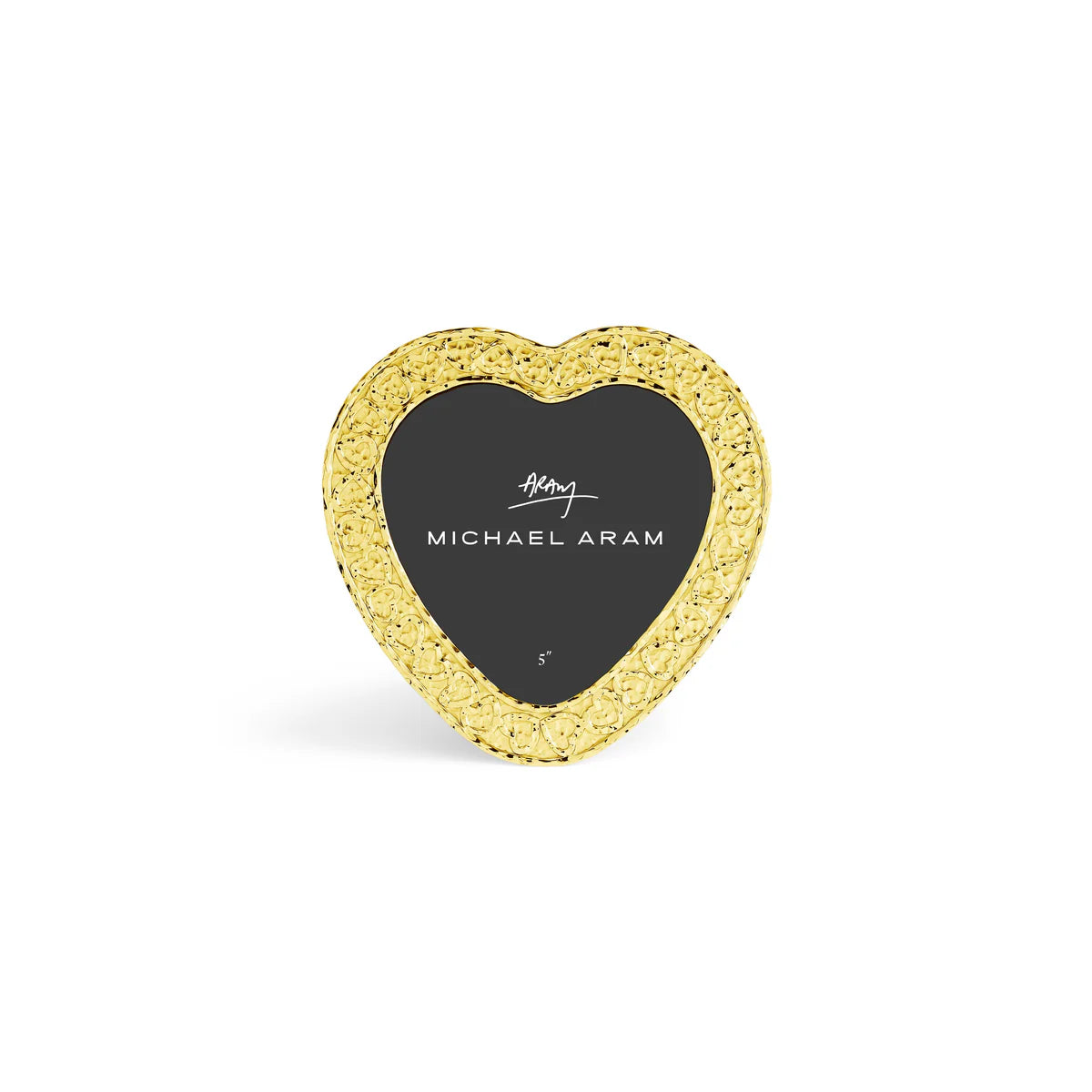 Gold Heart Frame 5"