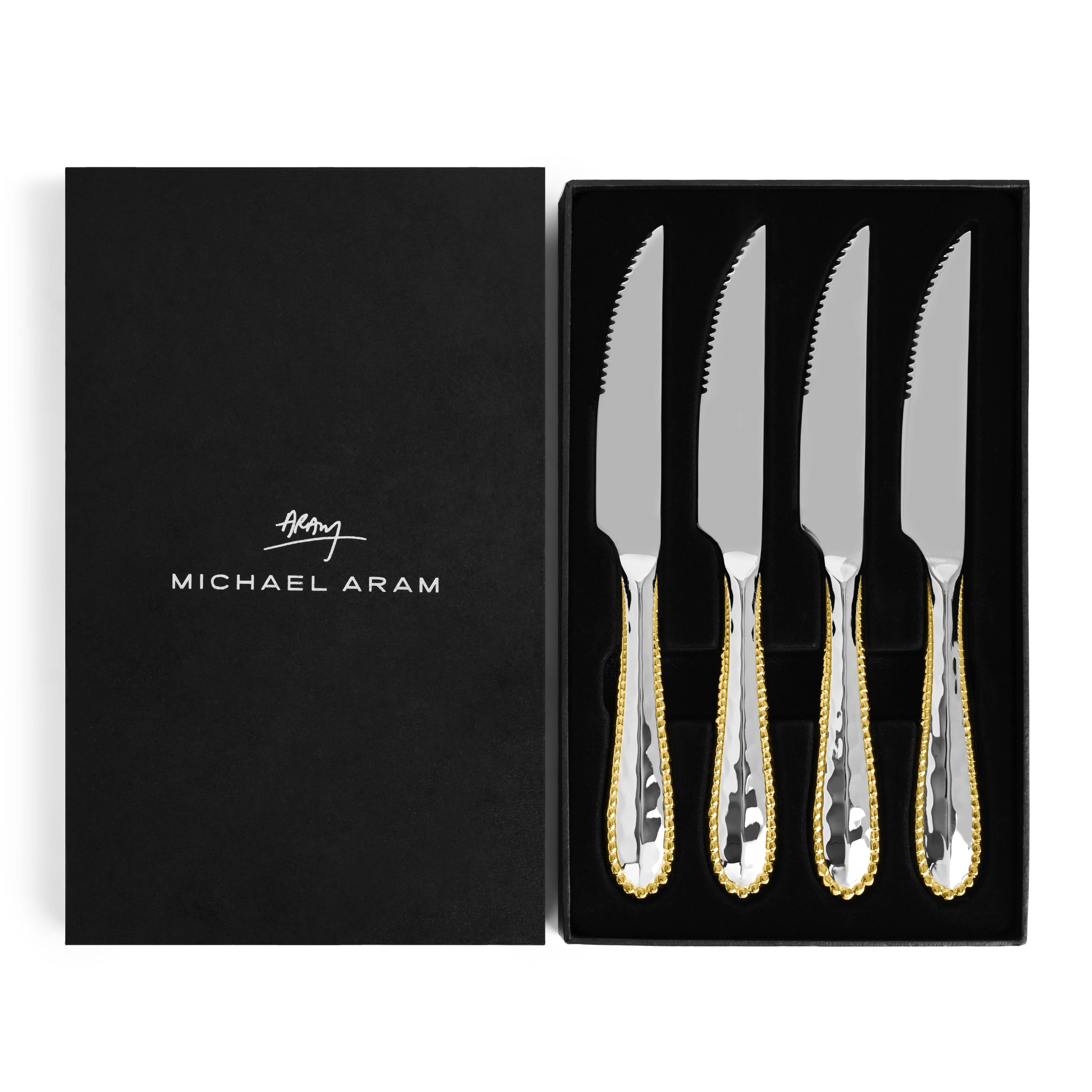 Molten Steak Knife Set - Gold