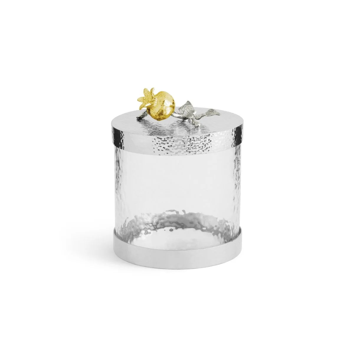 Extra Small Pomegranate Silver and Gold Canister