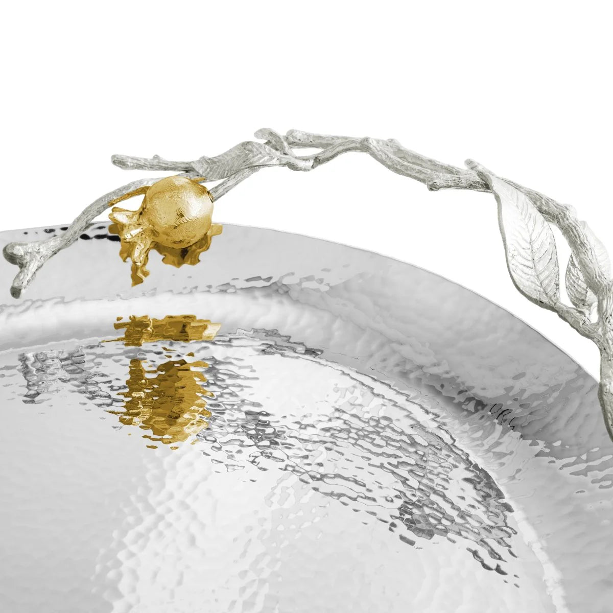Pomegranate Silver & Gold Oval Tray
