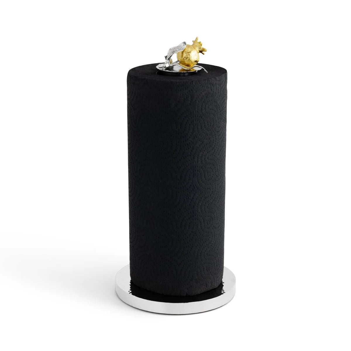 Pomegranate Silver & Gold Paper Towel Holder