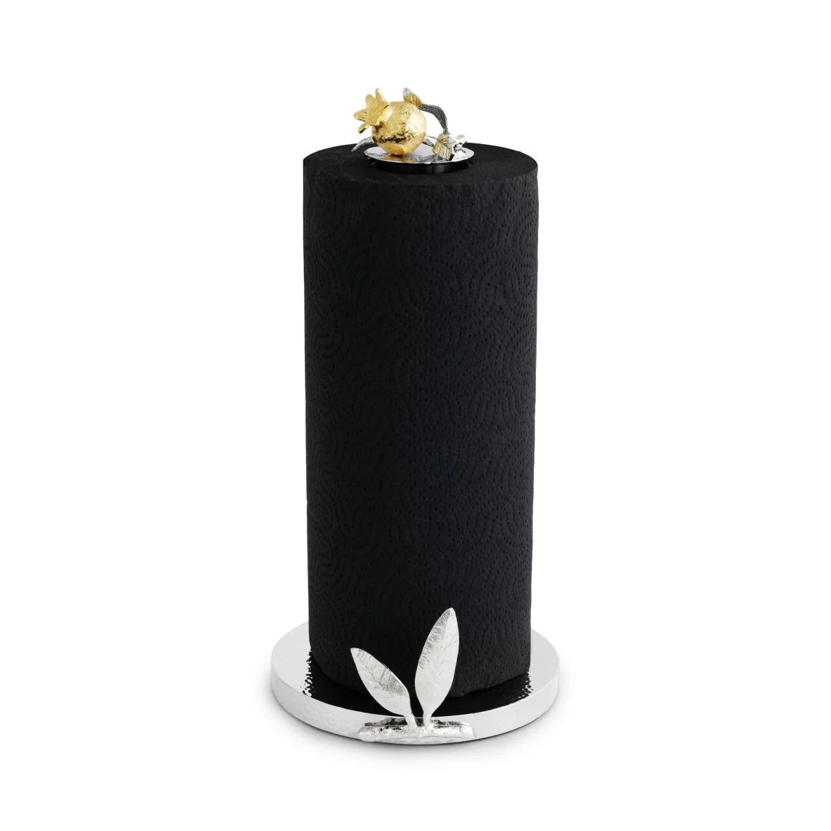 Pomegranate Silver & Gold Paper Towel Holder