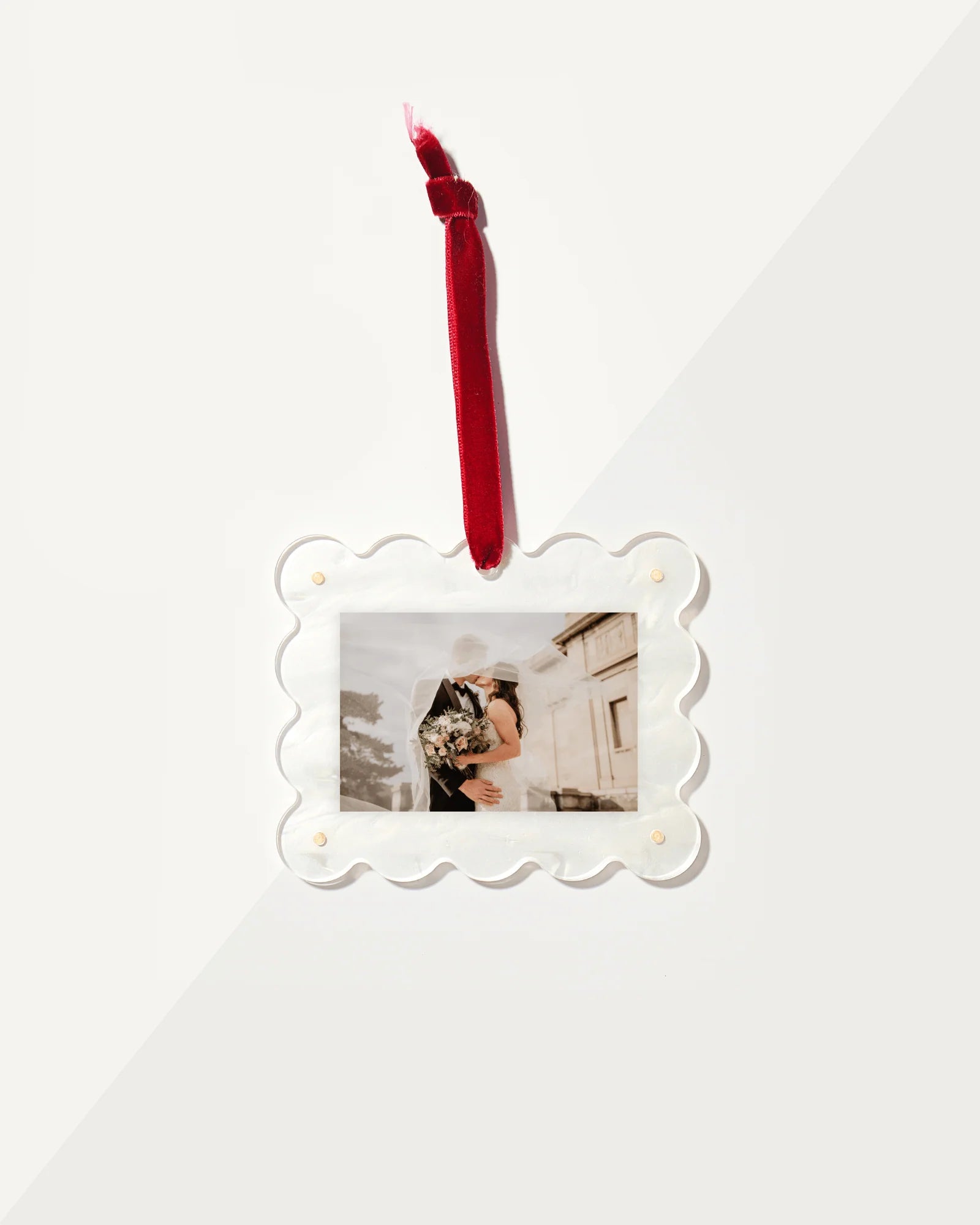 Pearl White Frame Ornament