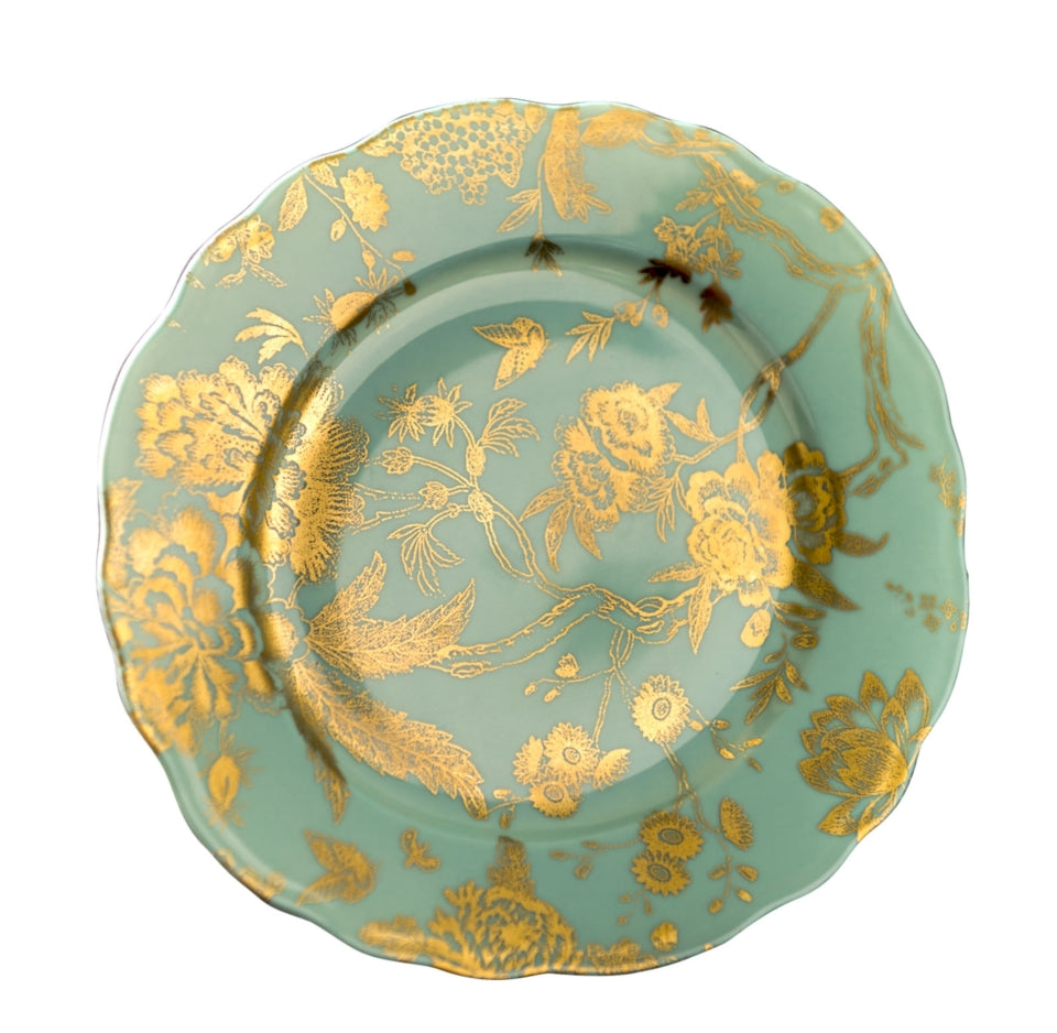 Jardin Secret Turquoise and Gold Accent Plate