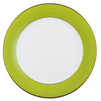 Ultra-White ColorSheen Apple Green Gold Dinner Plate